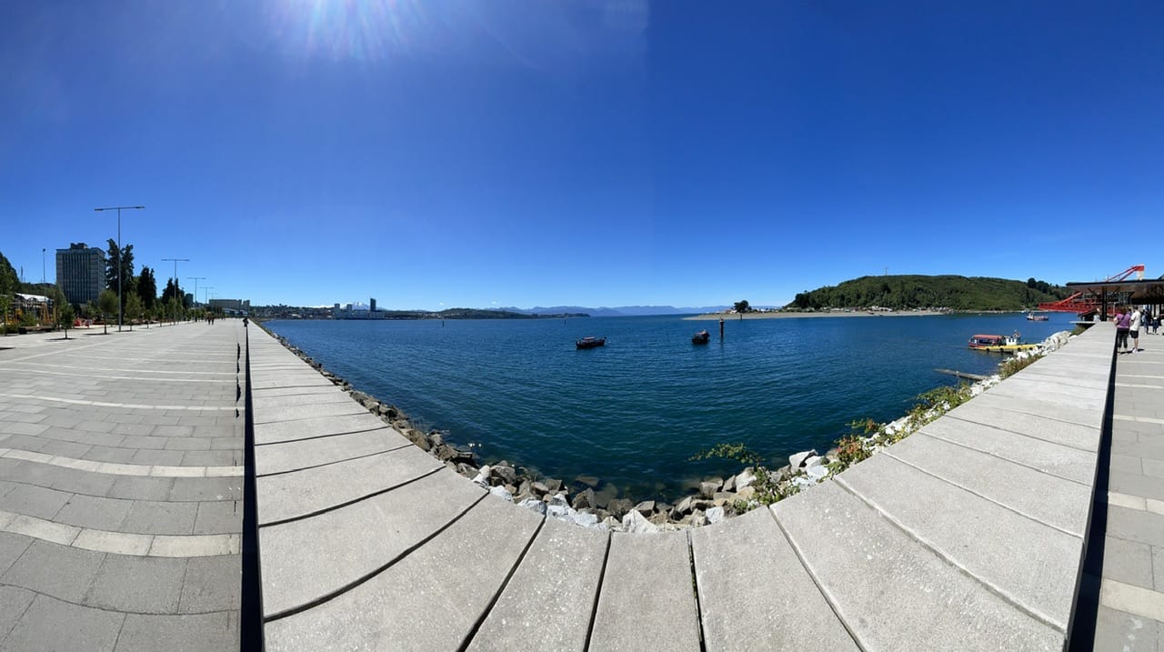 Blick vom Hafen